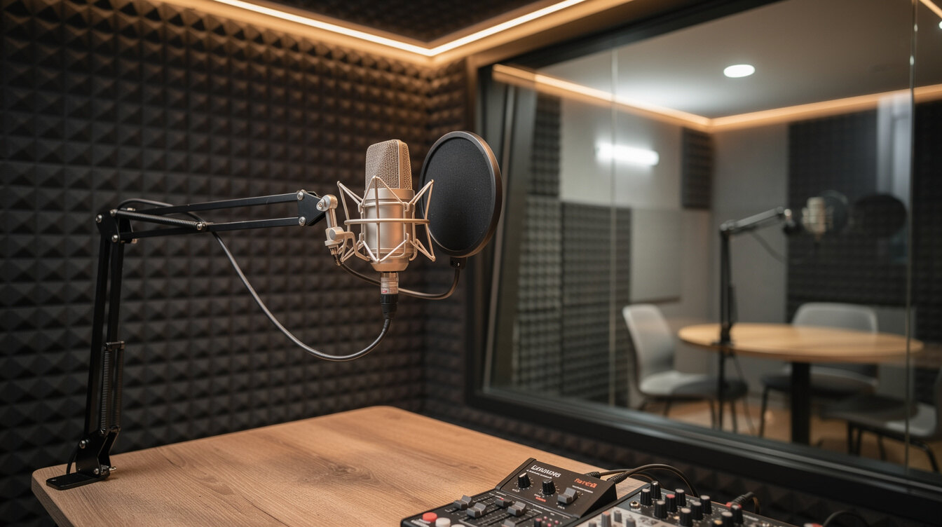 podcast studio interior