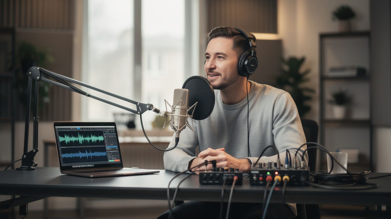 business podcast recording